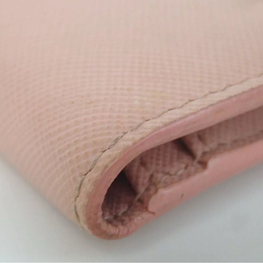PRADA SAFFIANO LIGHT PINK COLOR NWOT  COMPACT WALLET - Picture 9 of 11